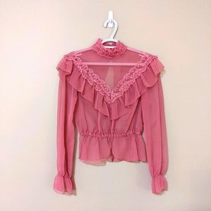 ✨HOST PICK✨Stunning Vintage Sheer Blouse